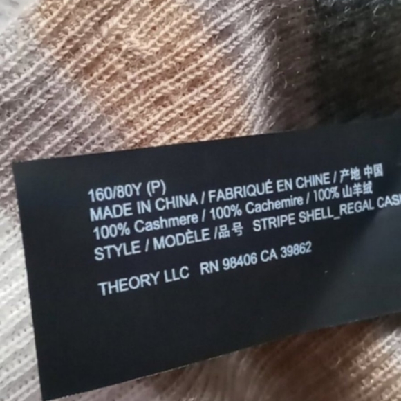 $365 Theory Regal Stripe Ribbed Turtle Neck Sleeveless Top New - Picture 4 of 9